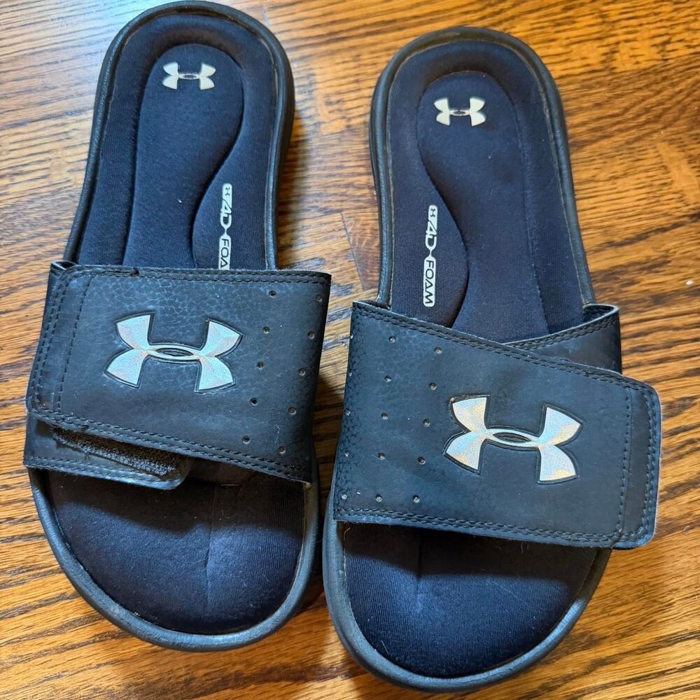 Under Armour black slides